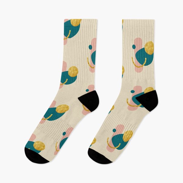 Item preview, Minimalist forms with gold and blue colors peachy colors, navy designed and sold by Nossikko.
