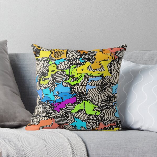 Item preview, geometric shape texture abstract background in blue pink yellow orange designed and sold by Mrvell.