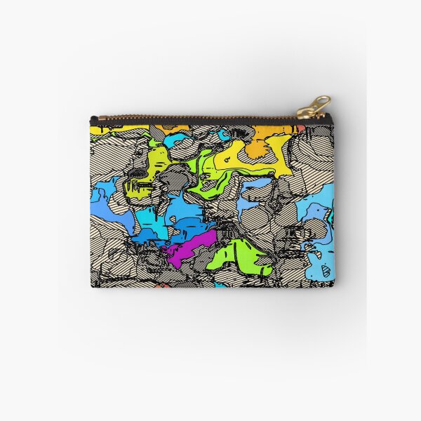 Item preview, geometric shape texture abstract background in blue pink yellow orange designed and sold by Mrvell.