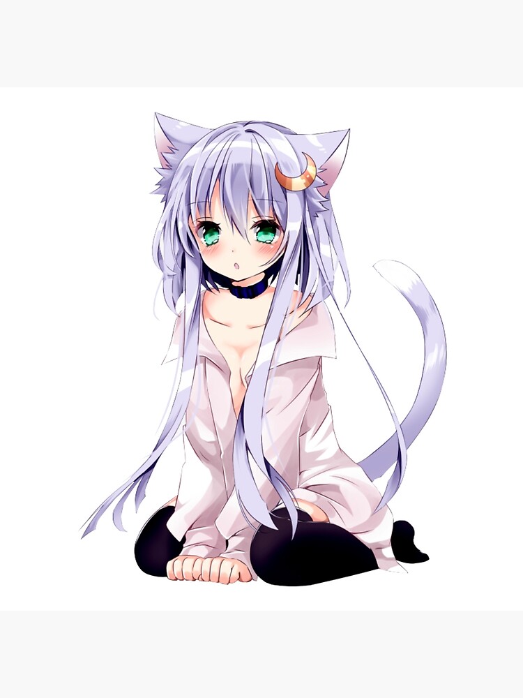 Neko Anime Girl Art Board Print By Touchofdestiney Redbubble