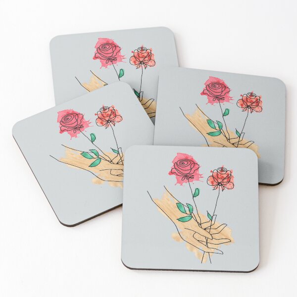 Item preview, Abstract hand holding flowers on a grey background. decorating, interiors designed and sold by jayne0524.