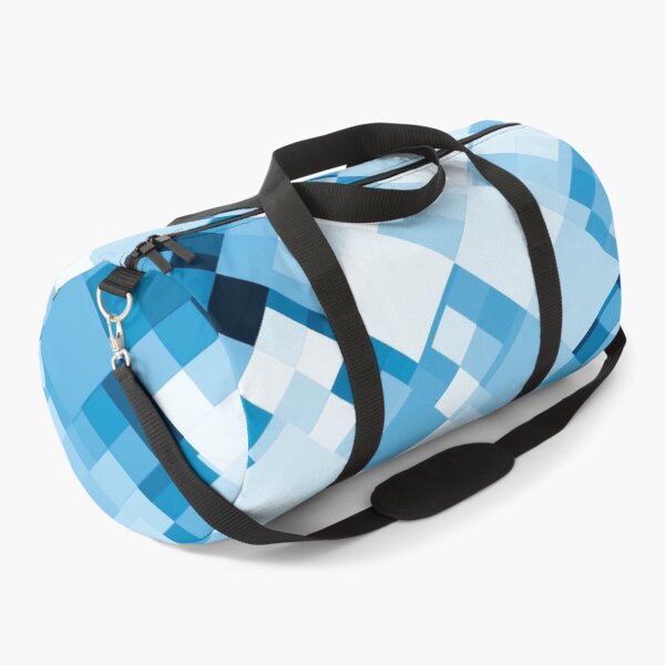 Item preview, geometric square pixel pattern abstract background in blue designed and sold by Mrvell.