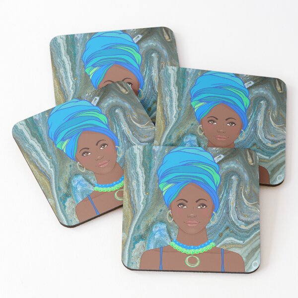 Item preview, Watercolor African Women Blue designed and sold by LaceRenee.