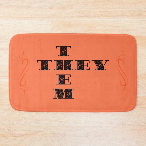 Item preview, Pronouns they them black orange designed and sold by GrammarDance.