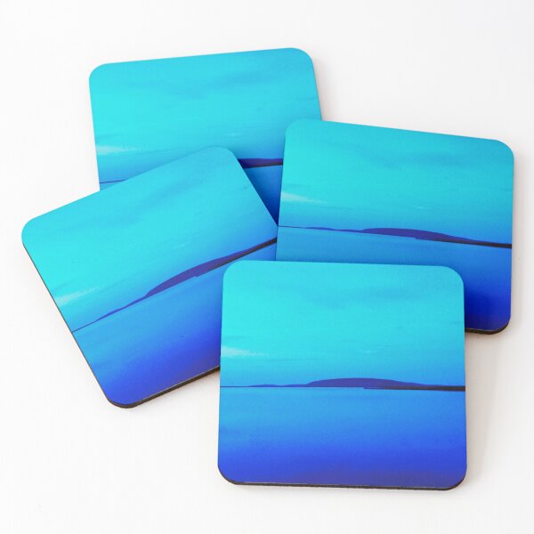 Item preview, Blue Turquoise Abstract Landscape  designed and sold by TriadArtDesign.