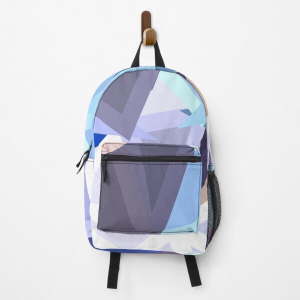Item preview, geometric triangle polygon shape abstract background in blue and pink designed and sold by Mrvell.