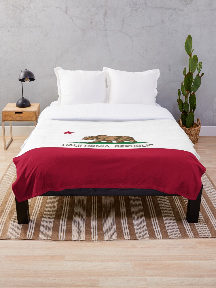 California Republic State Flag Blanket California Republic State Flag Blanket