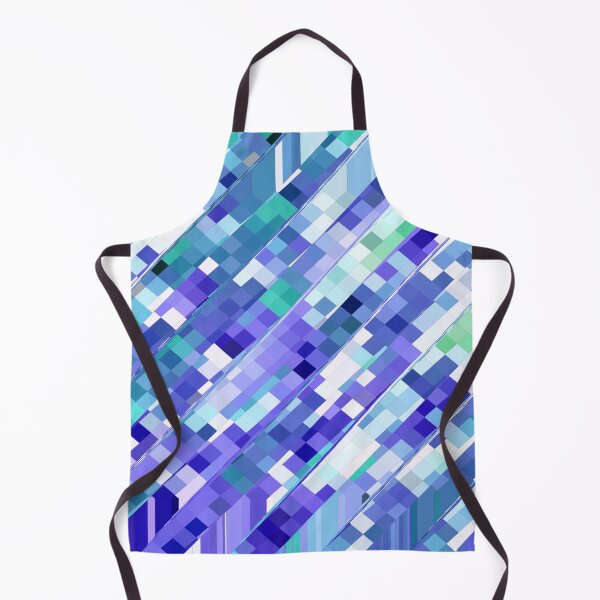 Item preview, geometric square pixel pattern abstract background in purple and blue designed and sold by Mrvell.