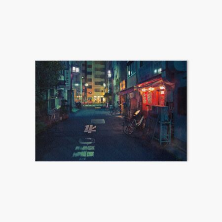 Item preview, Neo Tokyo – Ruhige Straße in Shinjuku designed and sold by TokyoLuv.