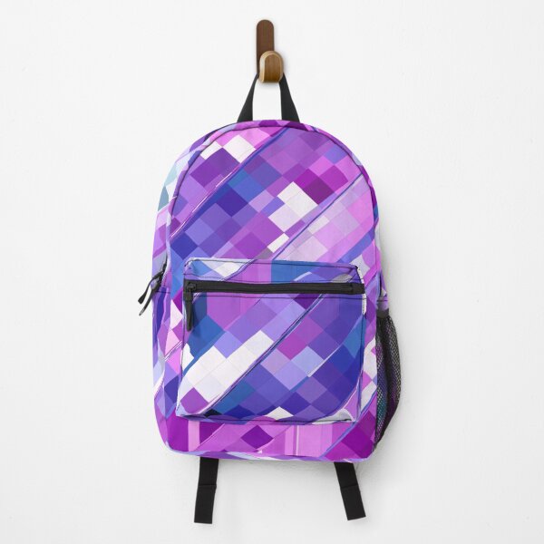 Item preview, geometric square pixel pattern abstract background in purple pink designed and sold by Mrvell.