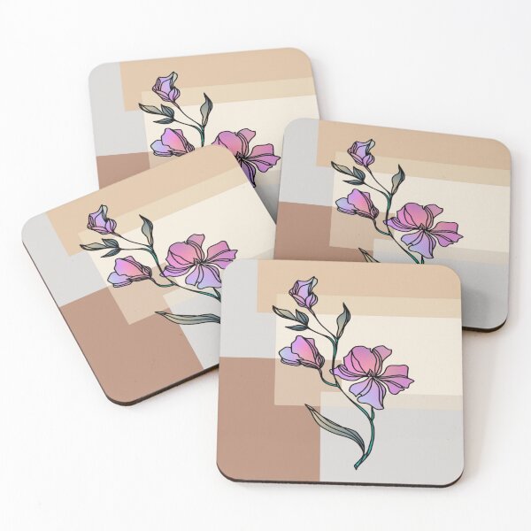Item preview, Abstract flower on a multi colored background. decorating, interiors designed and sold by jayne0524.