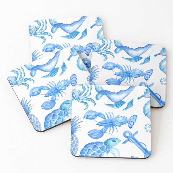 Item preview, Coastal Creatures Pattern designed and sold by AlexaMartinDes.
