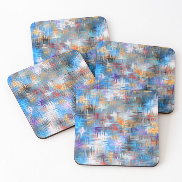 Item preview, geometric shape pattern abstract background in blue and yellow designed and sold by Mrvell.