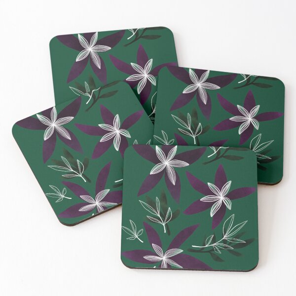 Item preview, Purple on eucalyptus • Nocturnal flora designed and sold by ArmDuno.