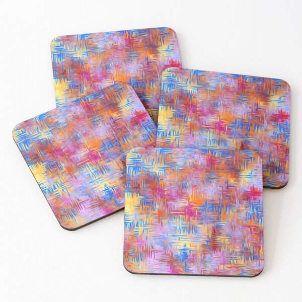 Item preview, geometric shape pattern abstract background in red orange pink blue designed and sold by Mrvell.