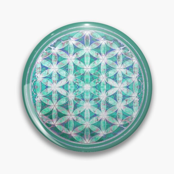 Item preview, flower of life bright green blue b designed and sold by filippobassano.