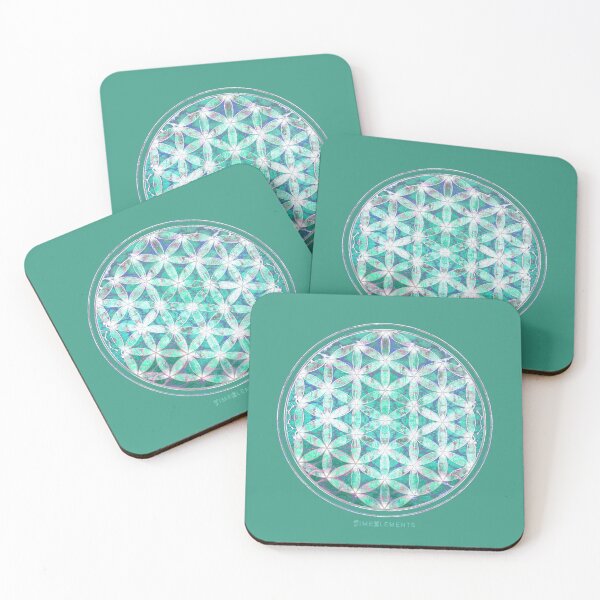Item preview, flower of life bright green blue b designed and sold by filippobassano.