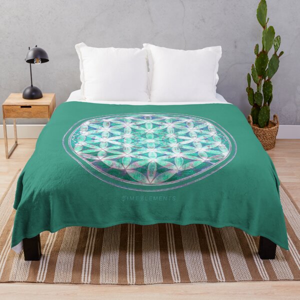 Item preview, flower of life bright green blue b designed and sold by filippobassano.