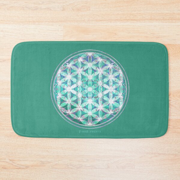 Item preview, flower of life bright green blue b designed and sold by filippobassano.