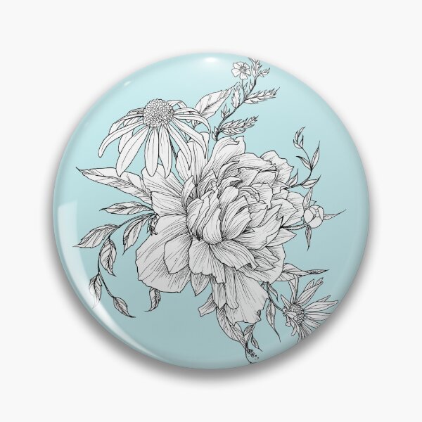 Item preview, peony and daisy  designed and sold by Evellyon.