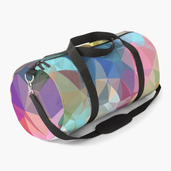 Item preview, colorful geometric triangle pattern abstract background in pink blue yellow designed and sold by Mrvell.