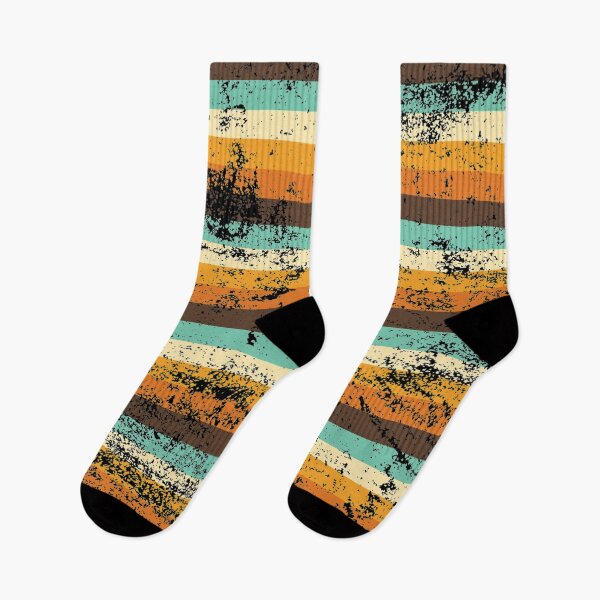 Item preview, Retro Coloured Distressed Stripey Pattern Design designed and sold by RhubarbMyrtle.