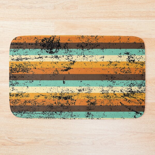 Item preview, Retro Coloured Distressed Stripey Pattern Design designed and sold by RhubarbMyrtle.