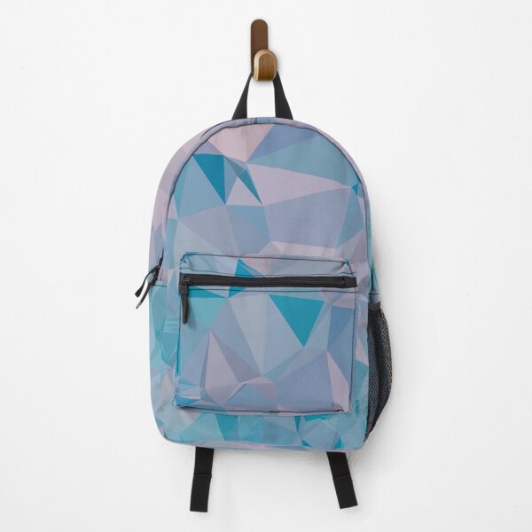 Item preview, geometric triangle pattern abstract in pink and blue designed and sold by Mrvell.