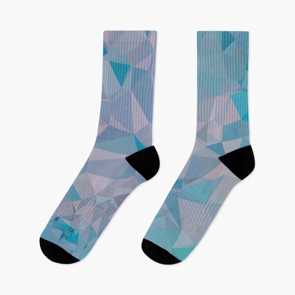 Item preview, geometric triangle pattern abstract in pink and blue designed and sold by Mrvell.