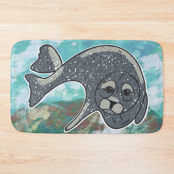 Item preview, Harbor Seal Underwater - Digital Painting designed and sold by bellamousse design co.