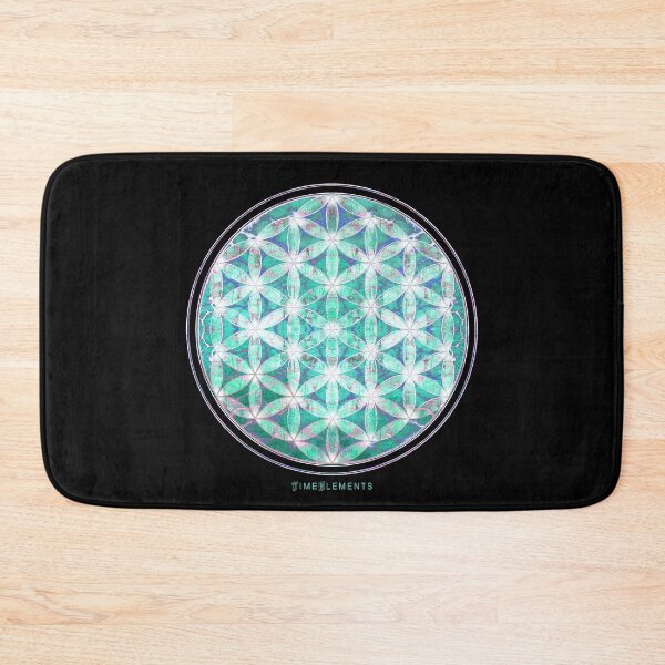 Item preview, flower of life bright green blue d designed and sold by filippobassano.