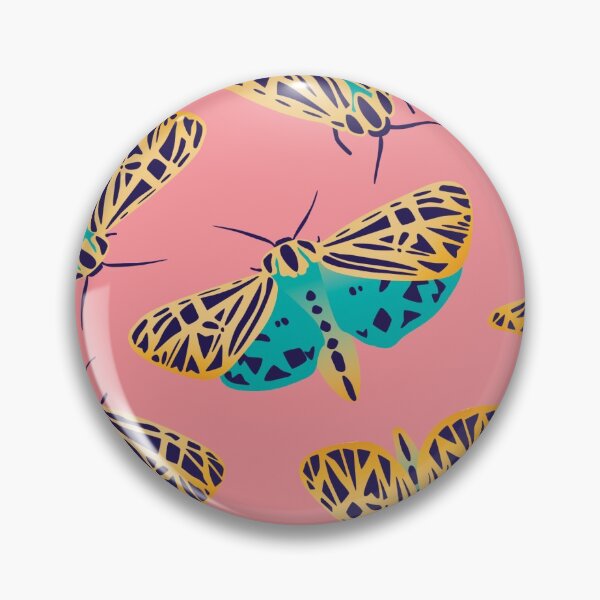 Item preview, Tiger Moths Pattern Oberon Pink designed and sold by AngieHursh.
