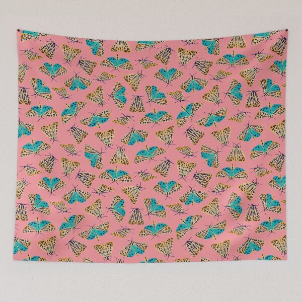 Item preview, Tiger Moths Pattern Oberon Pink designed and sold by AngieHursh.