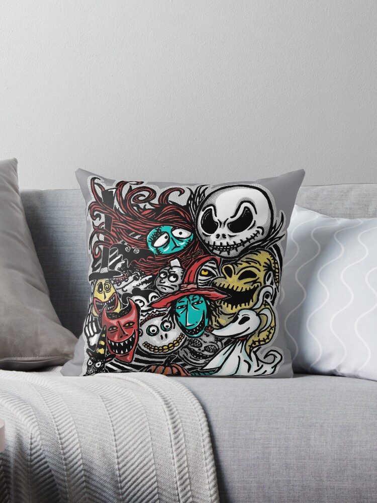 Throw Pillow, Nightmarish Characters designed and sold by fatherkojak
