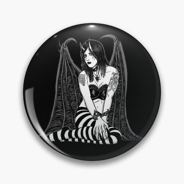 Item preview, Demoness Succubus with wings  Devil Horror Goth designed and sold by HorrorIllustrat.