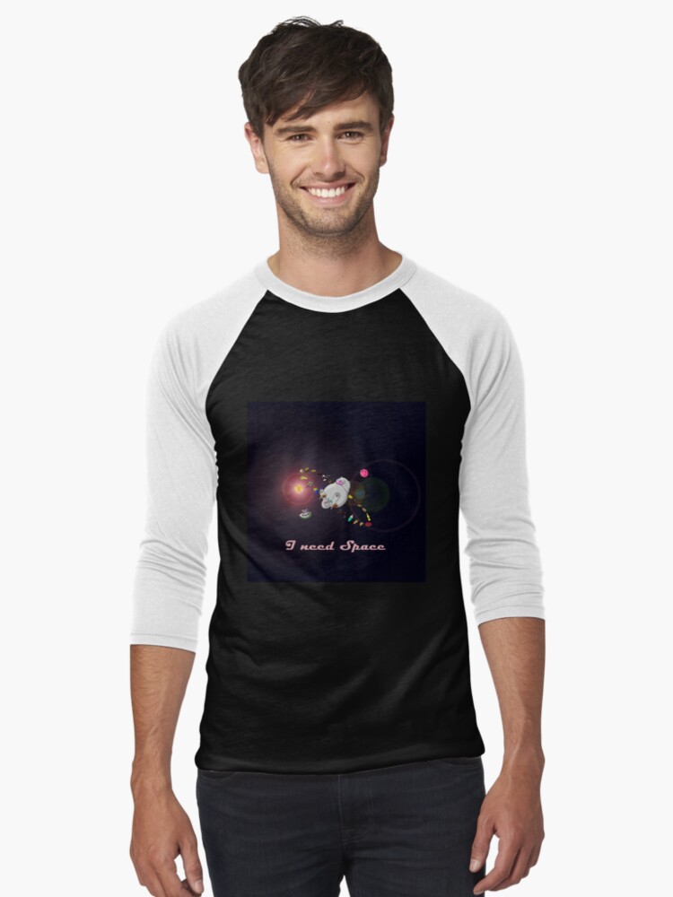 Thumbnail 1 von 3, Baseballshirt mit 3/4-Arm, Caturn - I need Space designt und verkauft von Boxcats.
