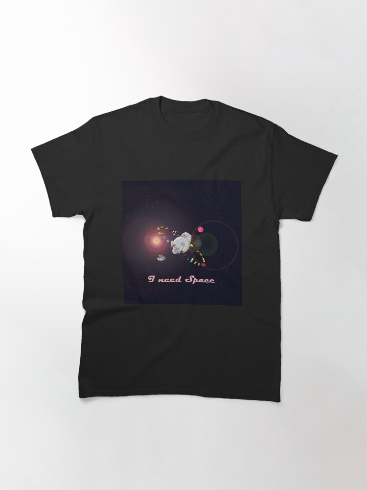Thumbnail 3 von 7, Classic T-Shirt, Caturn - I need Space designt und verkauft von Boxcats.