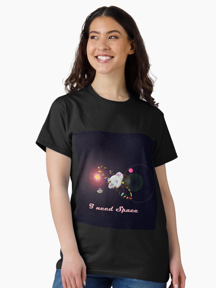Thumbnail 2 von 7, Classic T-Shirt, Caturn - I need Space designt und verkauft von Boxcats.