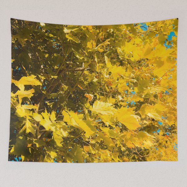 Item preview, closeup yellow leaves texture abstract background designed and sold by Mrvell.