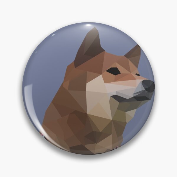 Item preview, Low Poly Shiba Inu with blue background designed and sold by wendy4496.