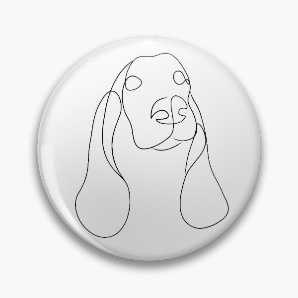 Item preview, Basset Hound - Line Art designed and sold by TailTrails.