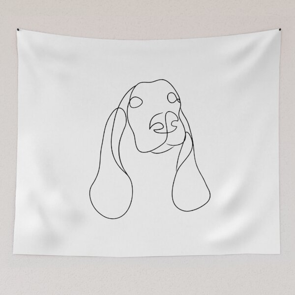 Item preview, Basset Hound - Line Art designed and sold by TailTrails.