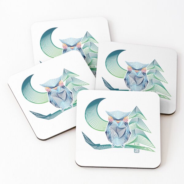 Item preview, Retro Owl night sky white version designed and sold by Give Me that Pencil.