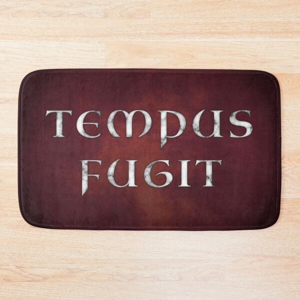 Item preview, Tempus Fugit, Roman Latin Motto - Marble over Blood Red Leather designed and sold by SolarCross.