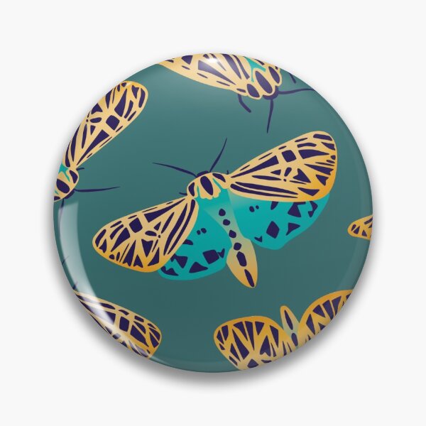 Item preview, Tiger Moths Pattern Puck Teal designed and sold by AngieHursh.