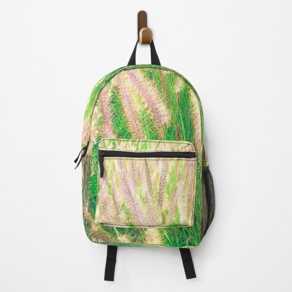 Item preview, closeup green grass field texture abstract with grass flowers designed and sold by Mrvell.