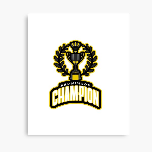 Badminton Champion smart professional logo Canvas Print