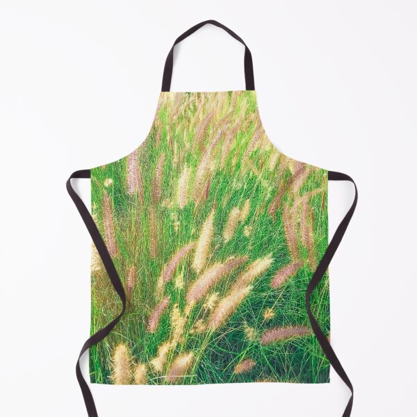 Item preview, green grass field texture abstract with blooming grass flowers designed and sold by Mrvell.