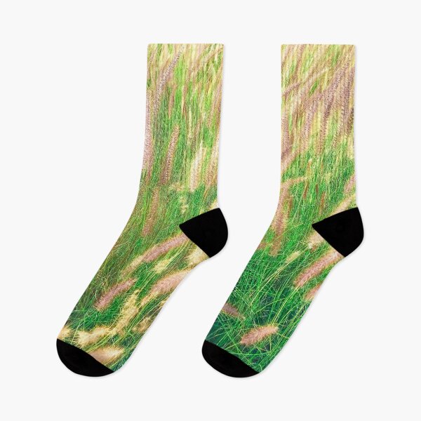 Item preview, green grass field texture abstract with blooming grass flowers designed and sold by Mrvell.