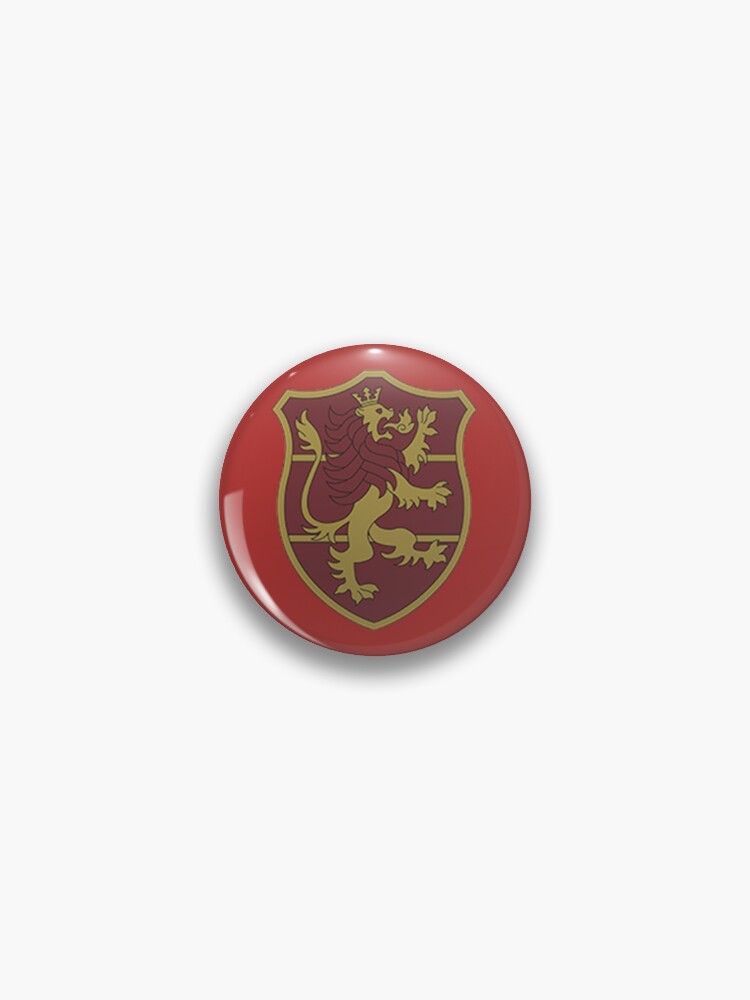 Chapa «Logotipo de los leones carmesí» de Tenobrisien | Redbubble
